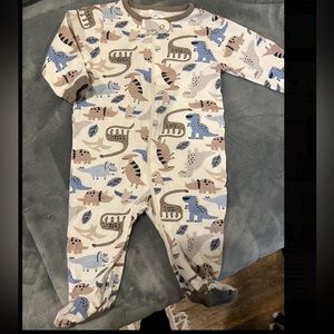 Dinosaur baby footie pajamas